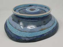 Load image into Gallery viewer, Blue medium platter/ bowl with yellow fish
