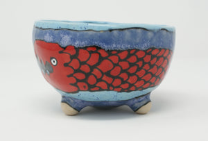 Cute red eel small round bowl