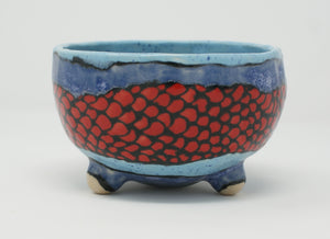 Cute red eel small round bowl