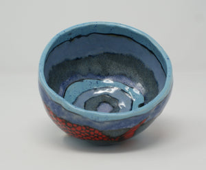 Cute red eel small round bowl
