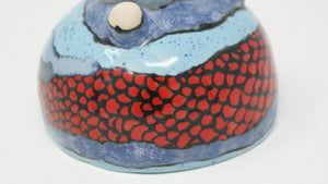 Cute red eel small round bowl