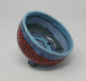 Cute red eel small round bowl