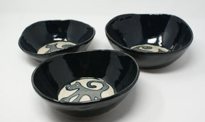 Set of Three Amazing Ugly Cats bowls