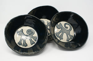 Set of Three Amazing Ugly Cats bowls