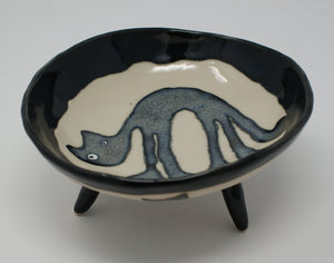 The Ugly Cats three legged bowl