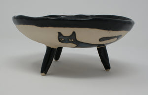 The Ugly Cats three legged bowl