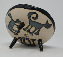 Load image into Gallery viewer, The Ugly Cats three legged bowl
