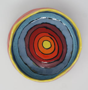 Pinched colourful bowl