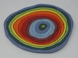 Medium/ large madly colourful plate