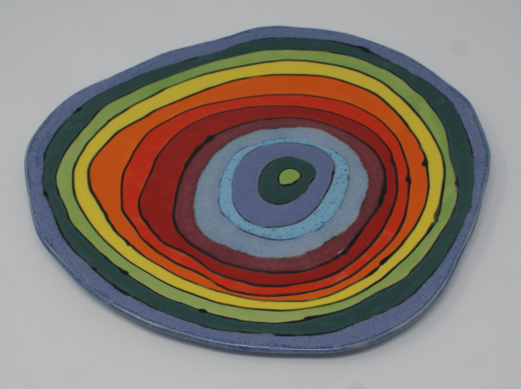 Medium/ large madly colourful plate