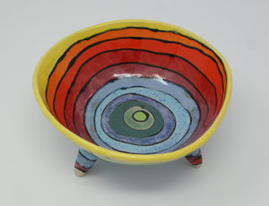 Colourful madness tripod bowl