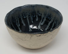 Load image into Gallery viewer, Set of Three Gorgeous Black and Glacier Blue Bowls

