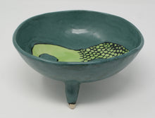Load image into Gallery viewer, Kasztanka - gorgeous medium seahorse tripod bowl
