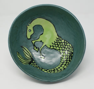 Kasztanka - gorgeous medium seahorse tripod bowl