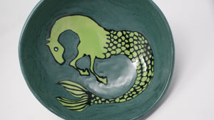Kasztanka - gorgeous medium seahorse tripod bowl