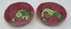 Reversed Seahorse and Seahorse set of two bowls