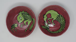 Reversed Seahorse and Seahorse set of two bowls