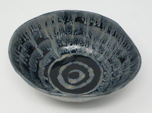 Gorgeous Glacier Blue and Black bowl