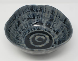 Gorgeous Glacier Blue and Black bowl