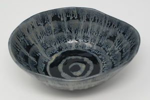 Gorgeous Glacier Blue and Black bowl