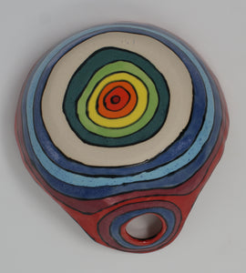 Sweetest colourful bowl with funky handle