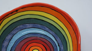 Sweetest colourful bowl with funky handle