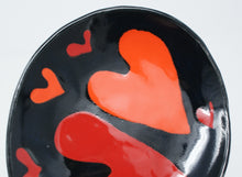 Load image into Gallery viewer, Red hearted small bowl/plate
