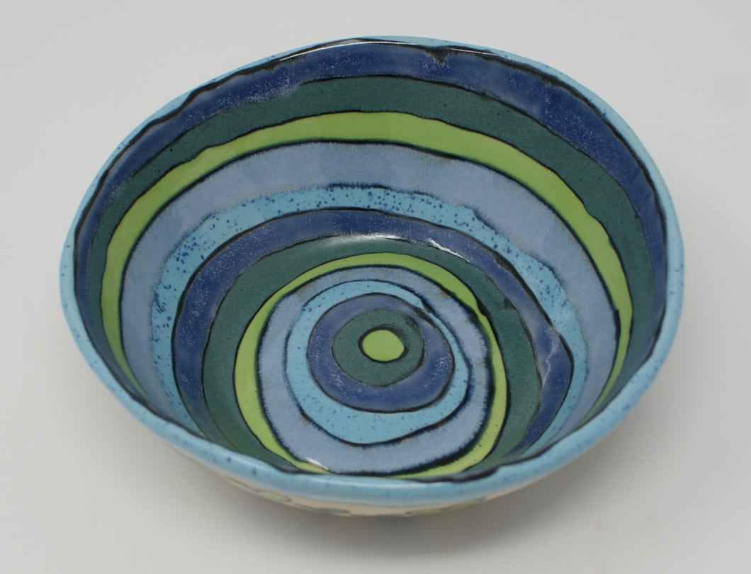 Blue-green hearted bowl