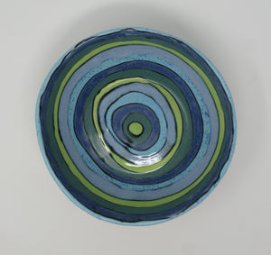 Blue-green hearted bowl