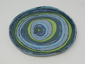 Blue-green plate