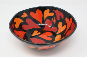 Burning hearts beautiful serving bowl