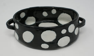 Polka dot serving bowl