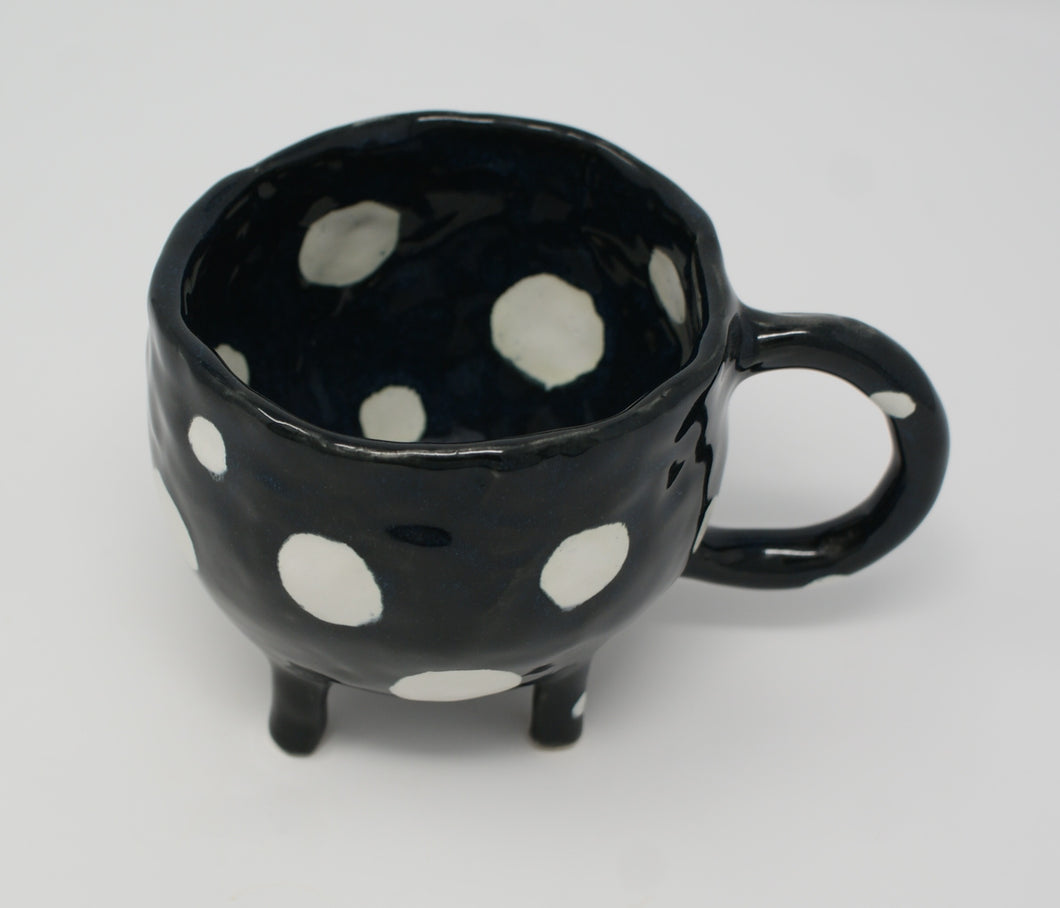 Polka dot cute bowl with handle