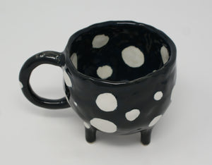 Polka dot cute bowl with handle