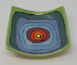 Colorful small square plate
