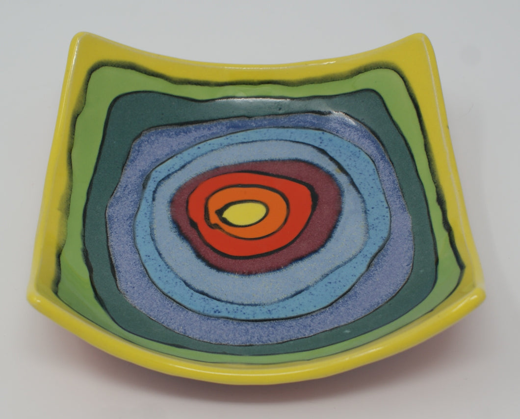 Colorful small square plate