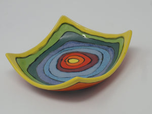 Colorful small square plate