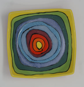 Colorful small square plate