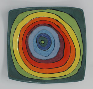 Colorful Medium square plate