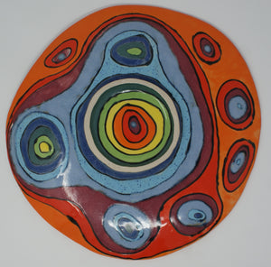 Colourful large serving platter