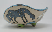 Load image into Gallery viewer, Beautiful madly colourful serving bowl with horses, medium-large
